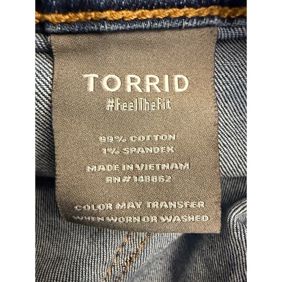 Torrid High-Rise Wide Leg Vintage Stretch Jeans Women’s Sz 20 Short Blue Denim - Picture 11 of 14